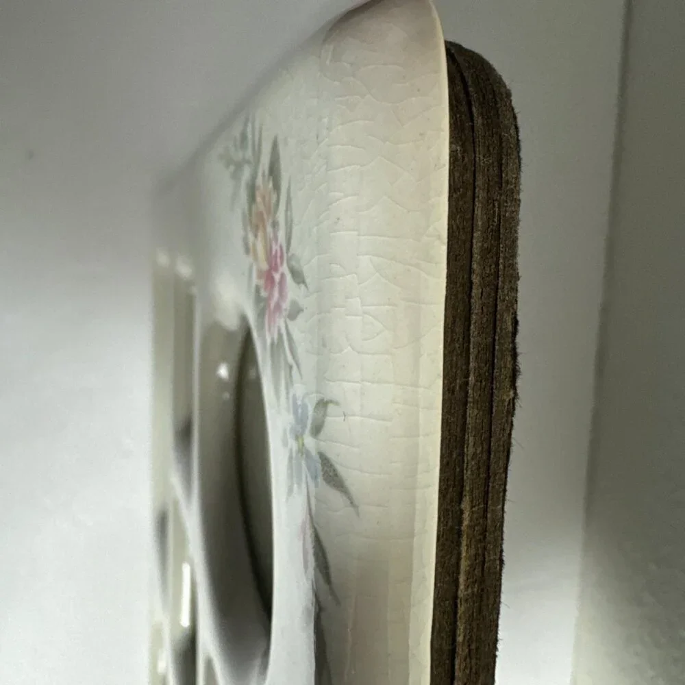 Vintage Ceramic Floral Collage Frame 7 Photos 12.75